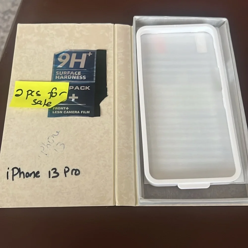 2 PC tempered glass screen protectors for iPhone 13 Pro. NWT